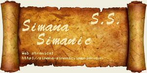 Simana Simanić vizit kartica
